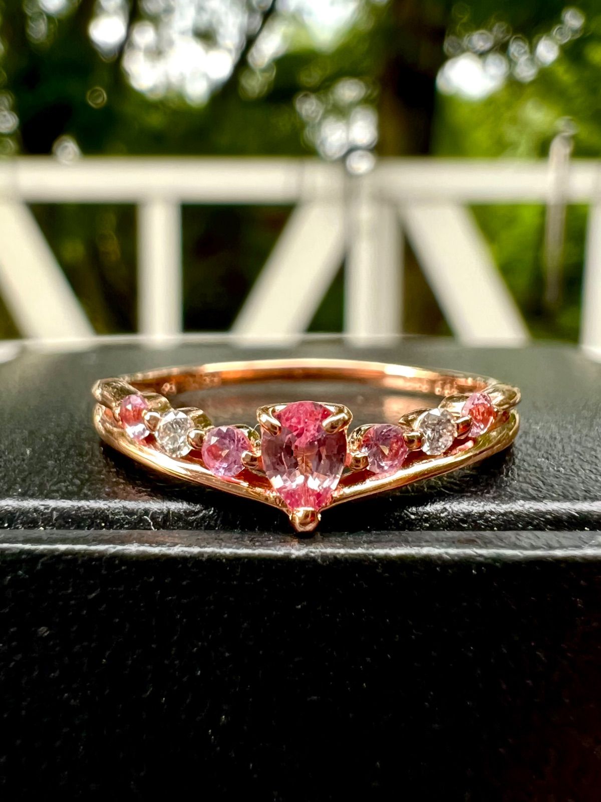 K18PG パパラチアサファイヤ ダイヤモンドリング DGL鑑別書付属 - メルカリ