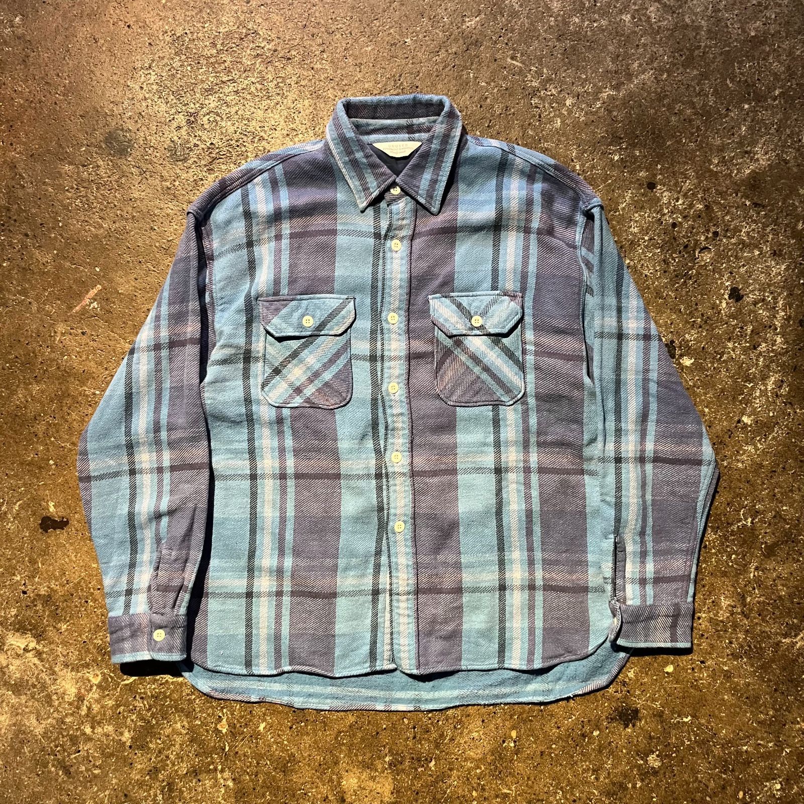 UN 19aw Check Nel Shirt アンユーズド 2019aw チェックネルシャツ ブルー 3 US1698