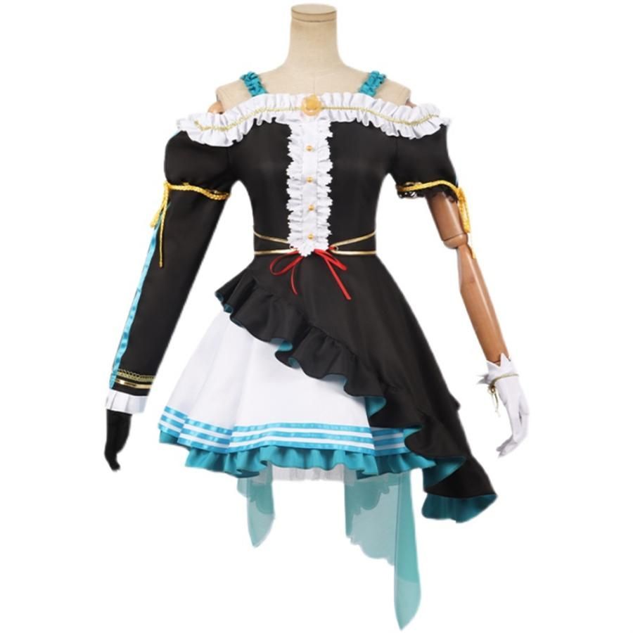ウマ娘 プリティーダービー メジロアルダン 風 コスプレ衣装 ウィッグと靴と尻尾追加 コスチューム イベント 演出服 二次会 cosplay