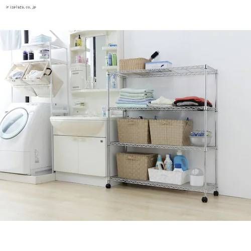 新商品が続々！ アイリスオーヤマ ラック メタルラック本体 4段 キャスター付き 幅110×奥行35×高さ126cm 防サビ加工 ポール径19mm メタルミニ スチールラック サビに強い 銀 MTO-1112C 最終大幅値下げ。