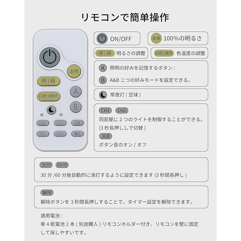 Hoshiakari LEDシーリングライト