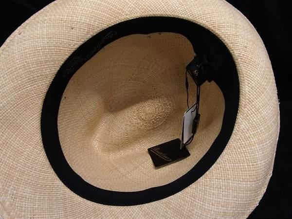  ボルサリーノ 天然草100％ 麦わら帽子 ストローハット 帽子 サイズ 58 ライトベージュ系×ブルー系 FL 9514 麦わら帽子 帽子