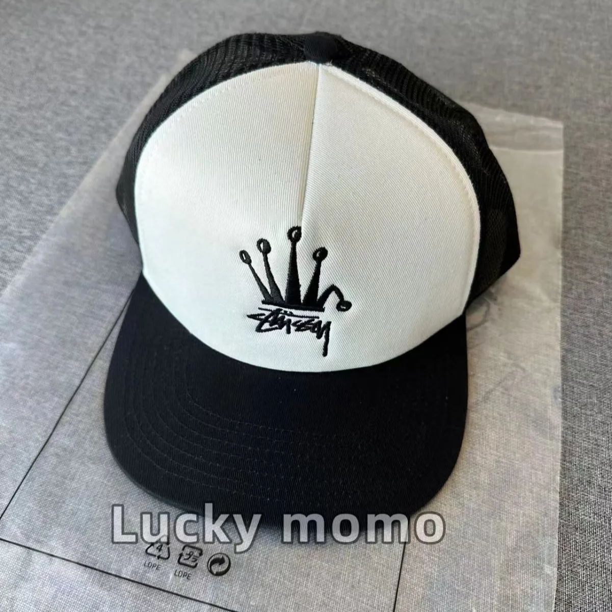 大人気 Stussy Crown Stock Trucker Cap ステューシー キャップ 刺繍 