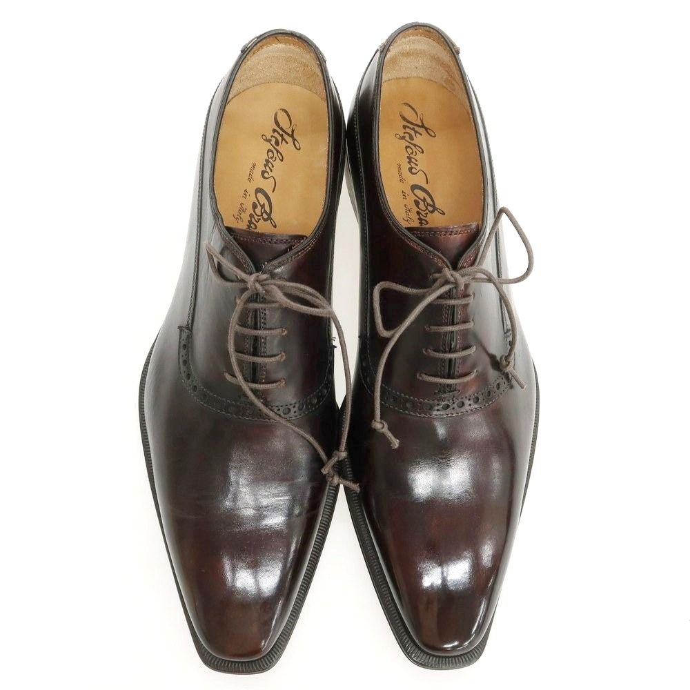 ♥ ステファノブランキーニ Stefano Branchini プレーントゥ ドレスシューズ ダークブラウン サイズ6 1|2 メンズ