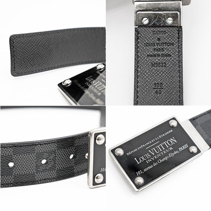 【美品】　LOUIS VUITTON 　サンチュール　ダミエ　ベルト　レザー 未使用保管品 LOUIS VUITTON ルイヴィトン サンチュール LV