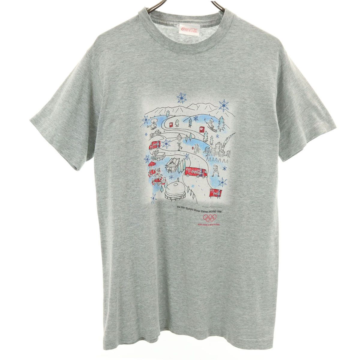 CocaCola コカコーラ 90s NAGANO1998 OLYMPIC オールド 半袖 Tシャツ M 