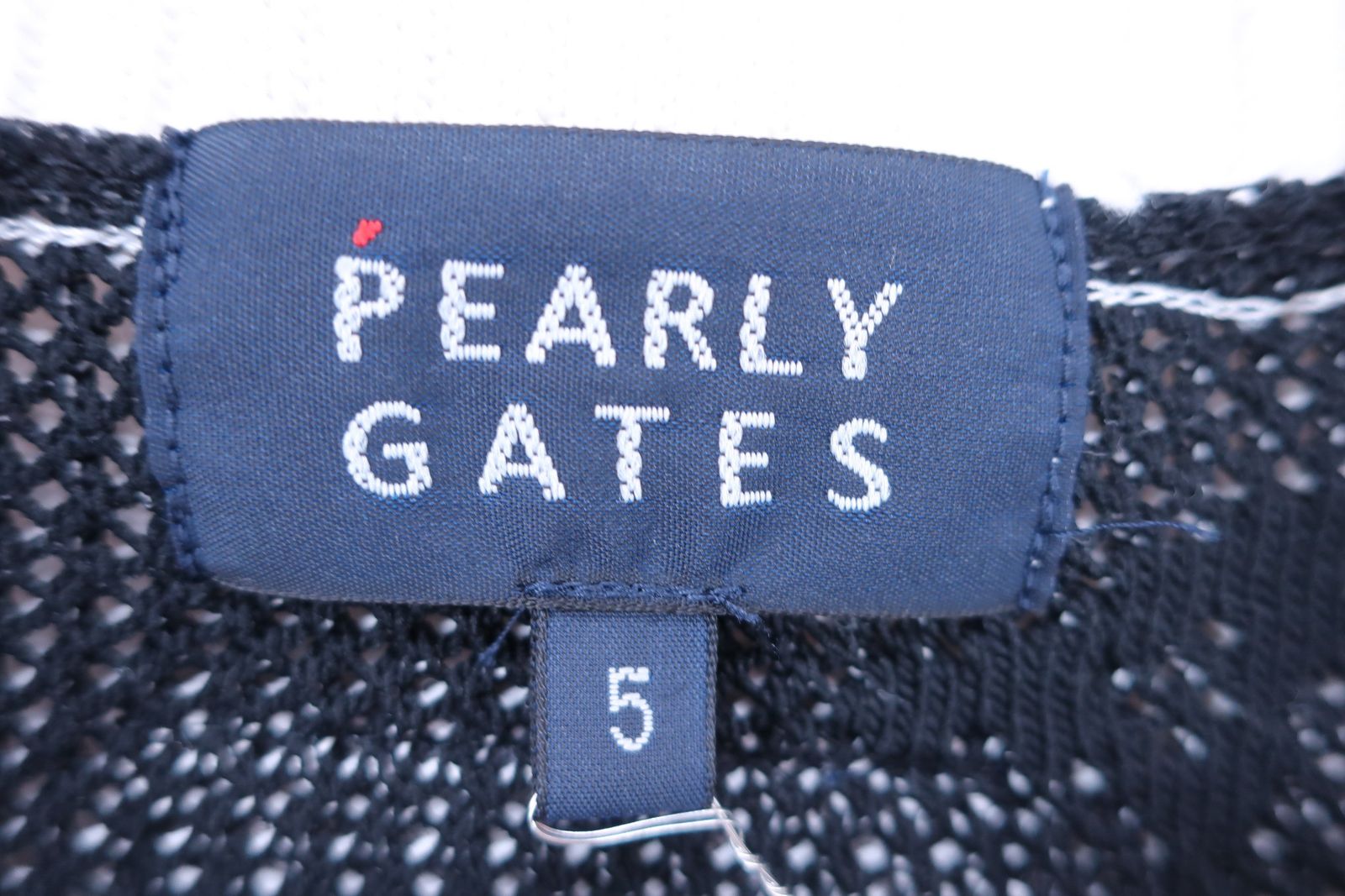 ゴルフウェア 美品】PEARLY GATES(パーリーゲイツ) ベスト 白黒ボーダー