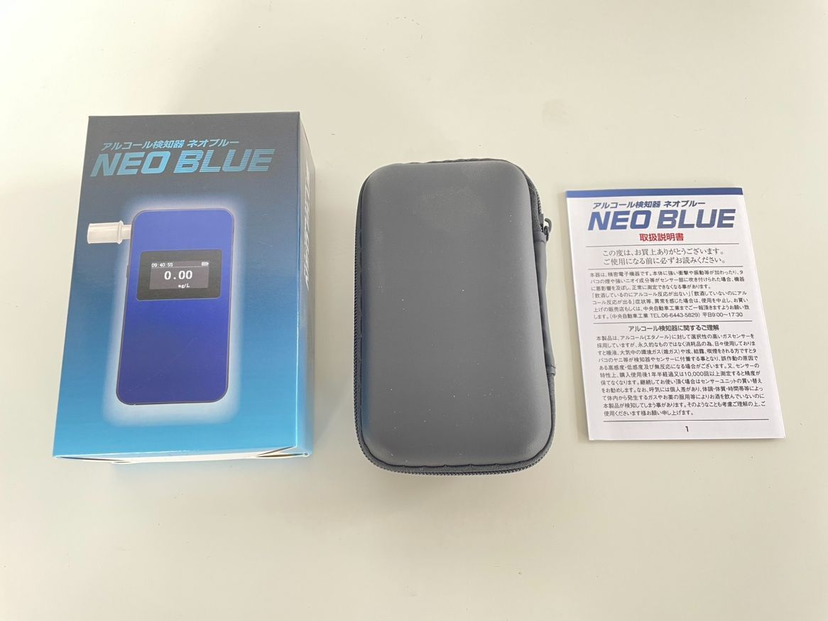 中央自動車工業 電気化学式センサー採用アルコール検知器 Bluetooth搭載 NEOBLUE NEB-601 ソシアック - メルカリ