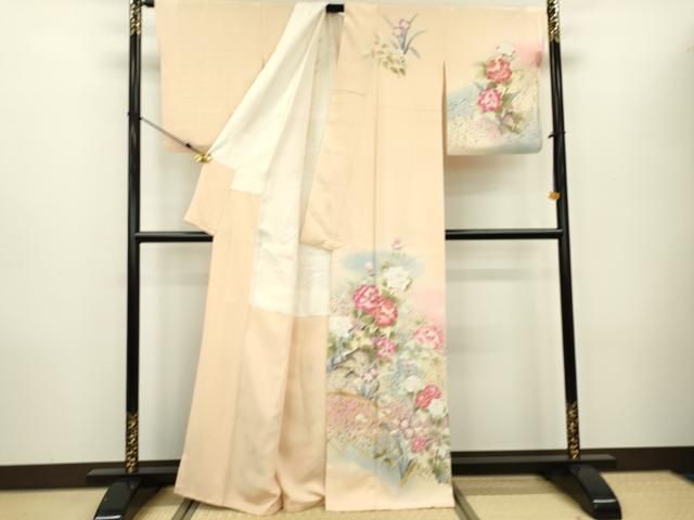 平和屋着物○訪問着 舞花文 暈し染め 正絹 逸品 DAAV1163tw