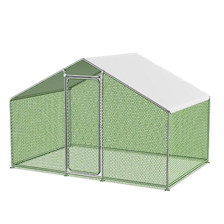 鶏小屋 屋外 大型 亜鉛メッキ鋼製 鶏舎 鶏ペン 高耐久 庭用 農場用 耐候性 防雨 防風性|紫外線防止 家禽ケージ ウサギハッチ 七面鳥 アヒル ガチョウ 歩行用 TZ3013