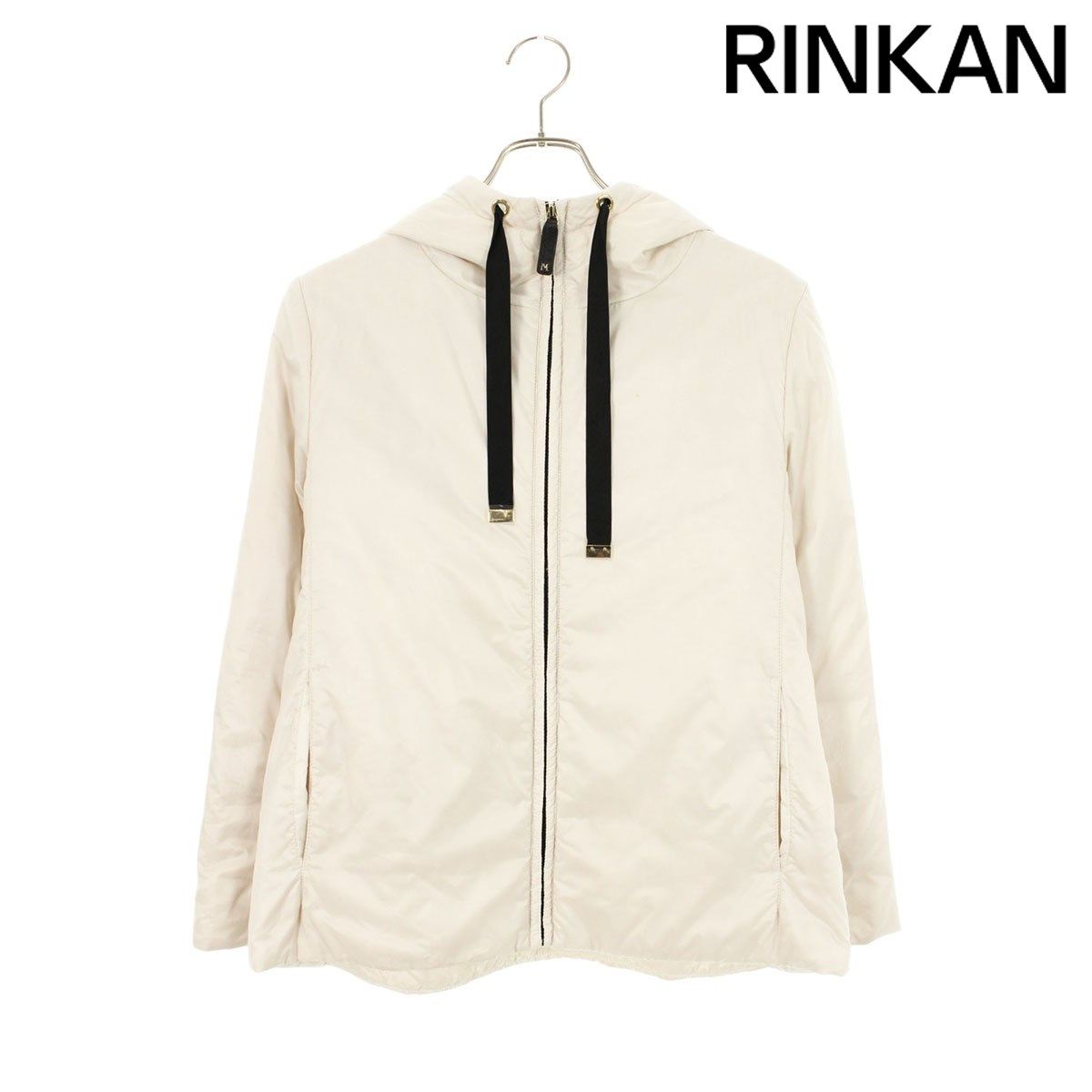 S MaxMara 中綿入り フーデッドブルゾン ブラック サイズL ケース付