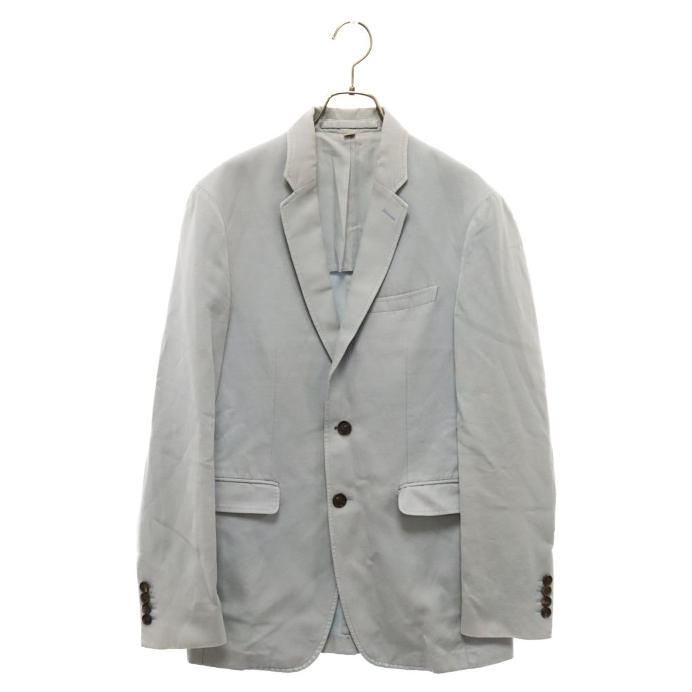 BURBERRY (バーバリー) コットンツイル 2Bテーラードジャケット サイドベンツ ライトブルー