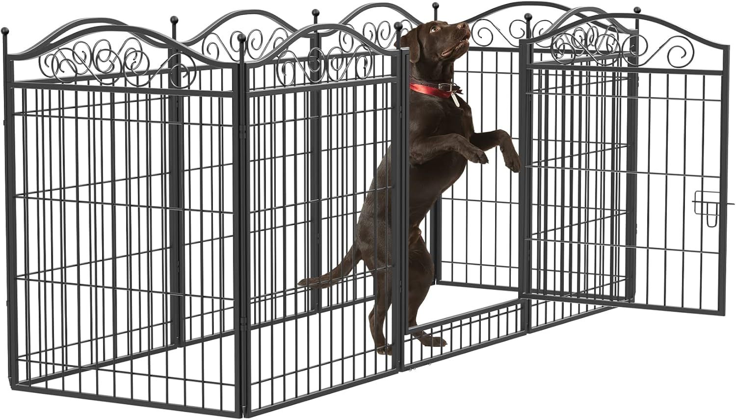 BingoPaw ペットサークル 大型犬 室内 折りたたみ 柵 大きめ ドッグサークル 屋外 小型犬 中型犬 ドッグランフェンス プレイサークル 猫 拡張 うさぎ 老犬徘徊サークル 高さ80 大きい ペットフェンス 倒れない 頑丈
