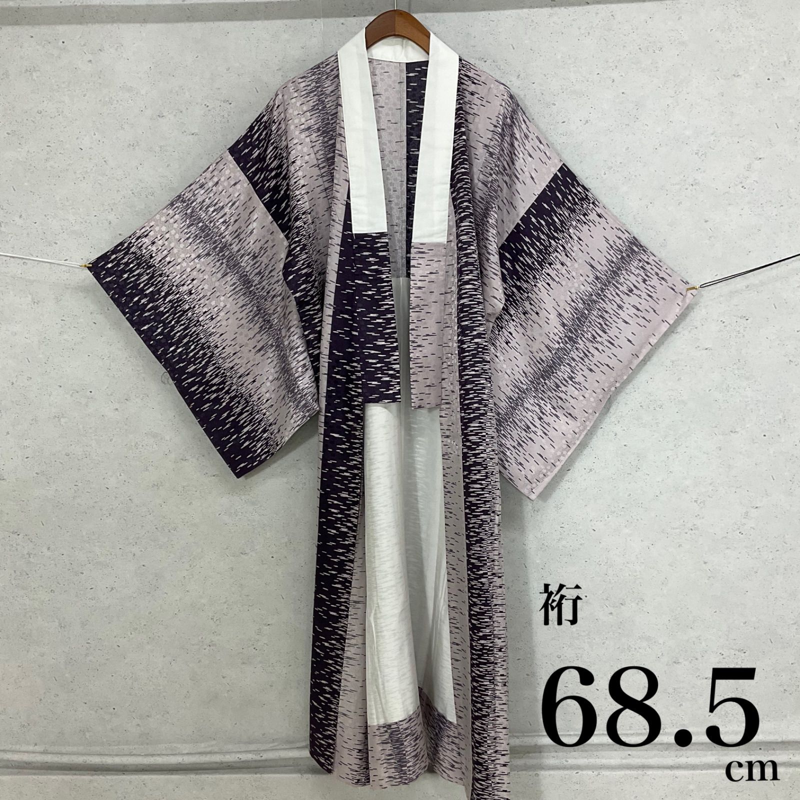 kimono+one◇美品◇長襦袢◇正絹◇半襟付き◇袖無双◇居敷当て付き◇裄