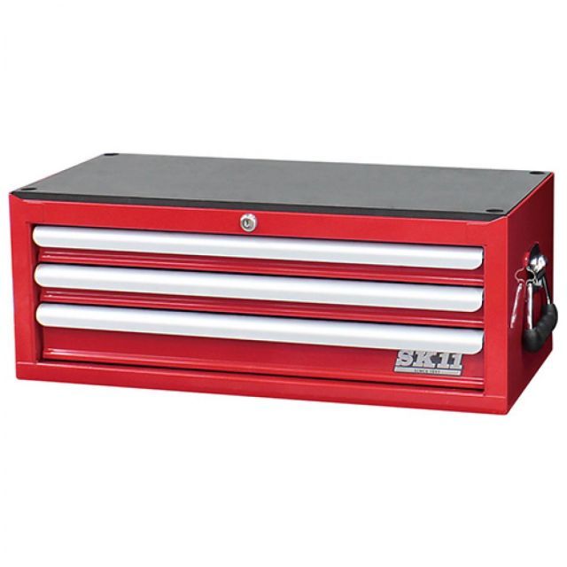 SK11 ミドルチェスト 3段引き出し SRC-3030RE レッド 道具箱 ツールボックス 卓上 ケース 工具箱 工具収納