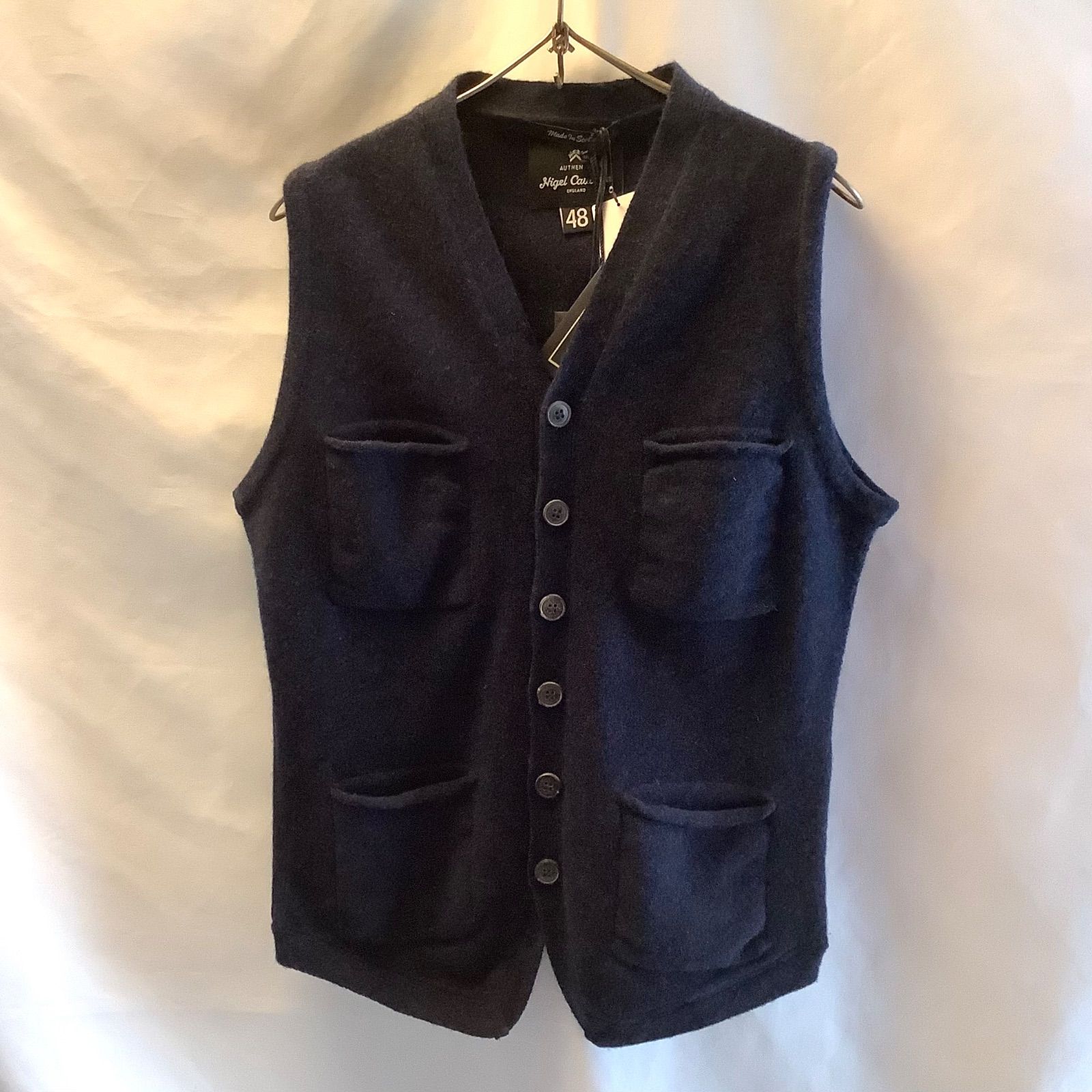 Nigel Cabourn AUTHENTIC LINE 4 POCKET VEST 5 GAUGE LAMBSWOOL