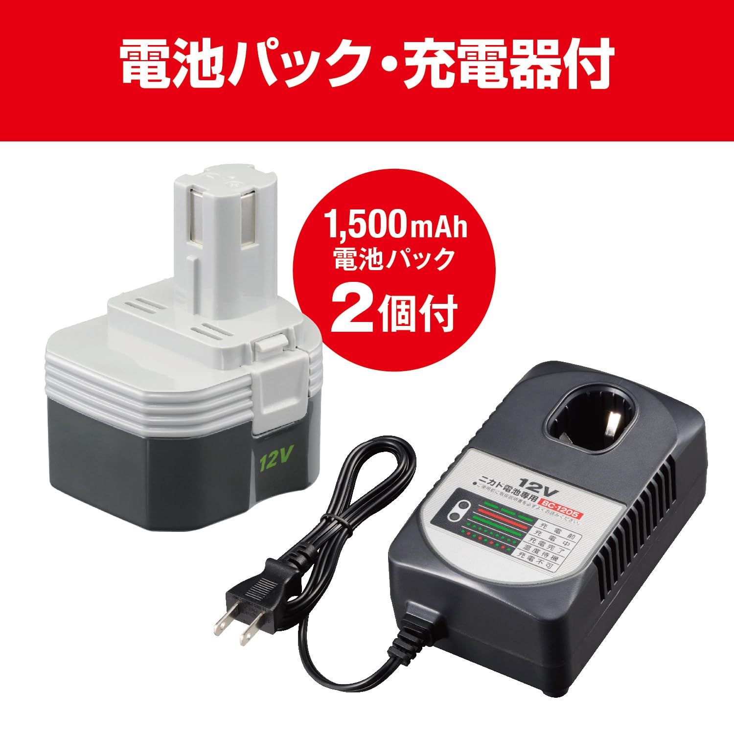 ニカド12V 最大穴あけ能力
