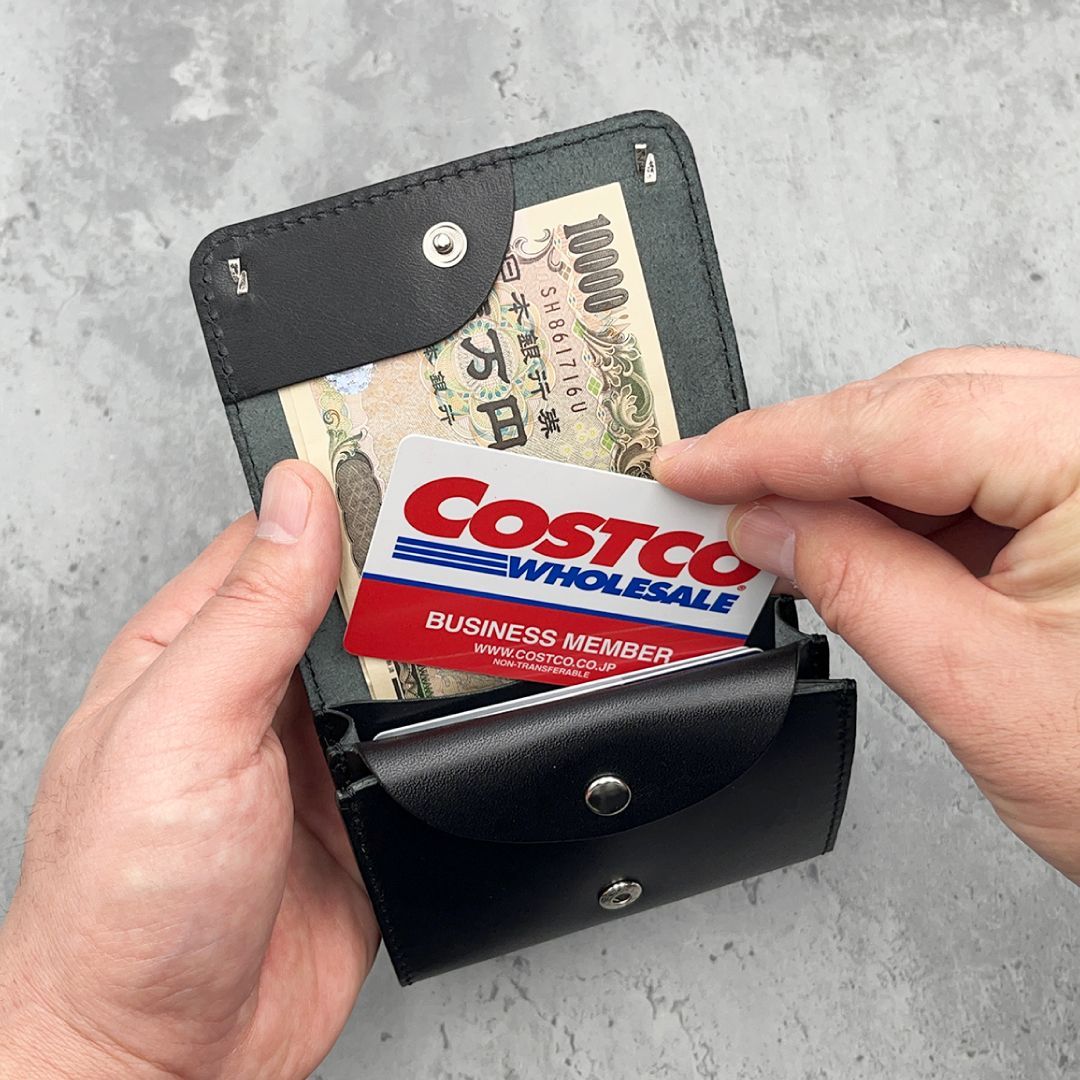 栃木レザー財布 コンパクト財布 ミニ財布 スタッズ財布 二つ折り財布