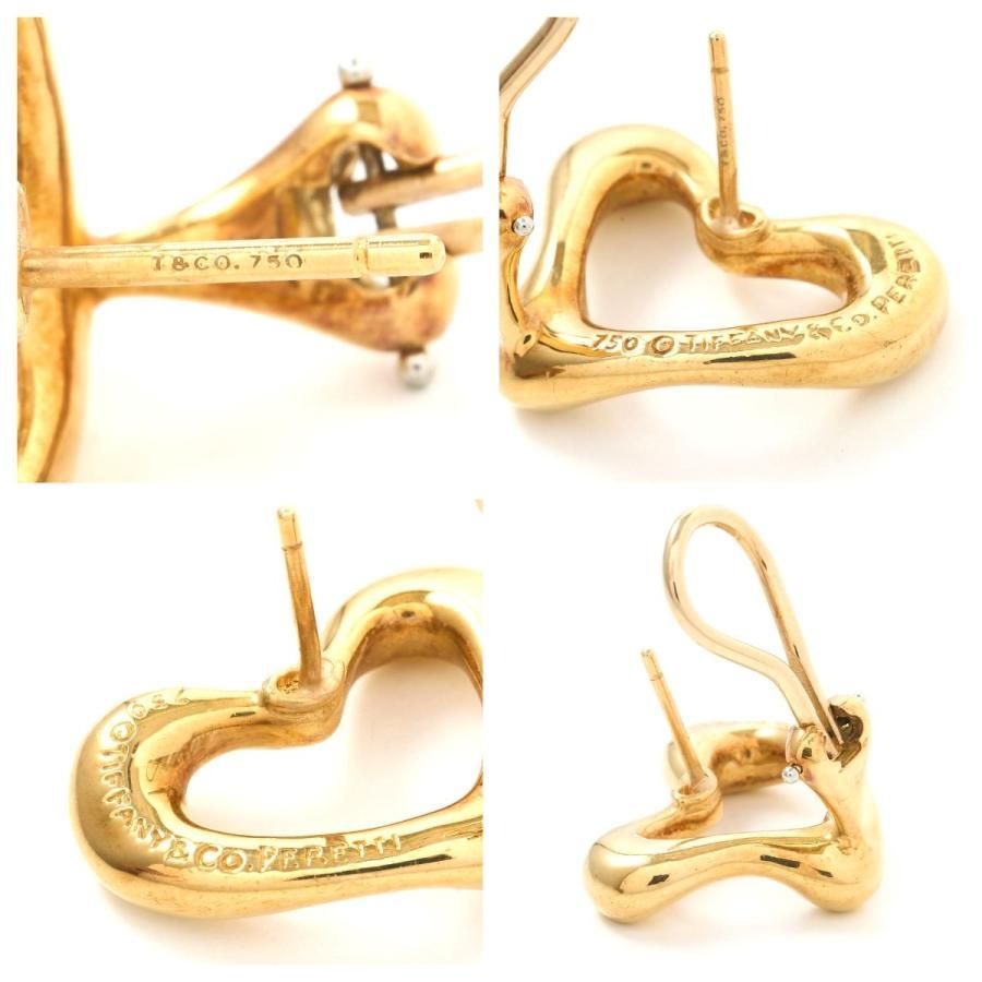 TIFFANY＆Co. ティファニー オープンハート ピアス イヤリング K18 