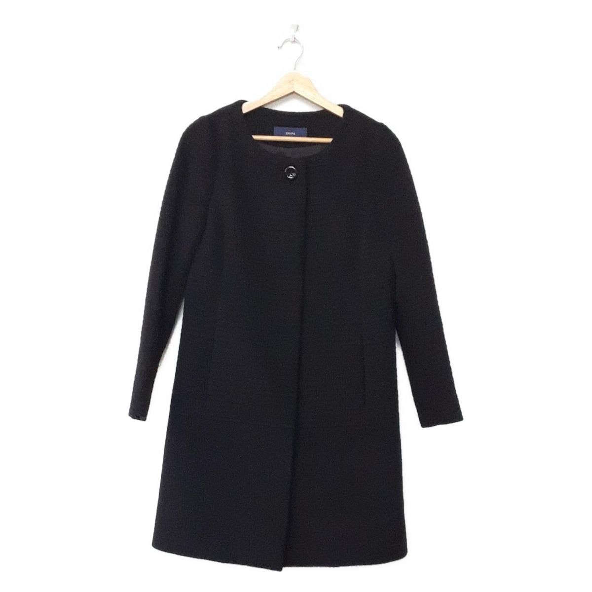 SHIPS シップス コート サイズ38 M レディース - ダークネイビー 長袖 冬