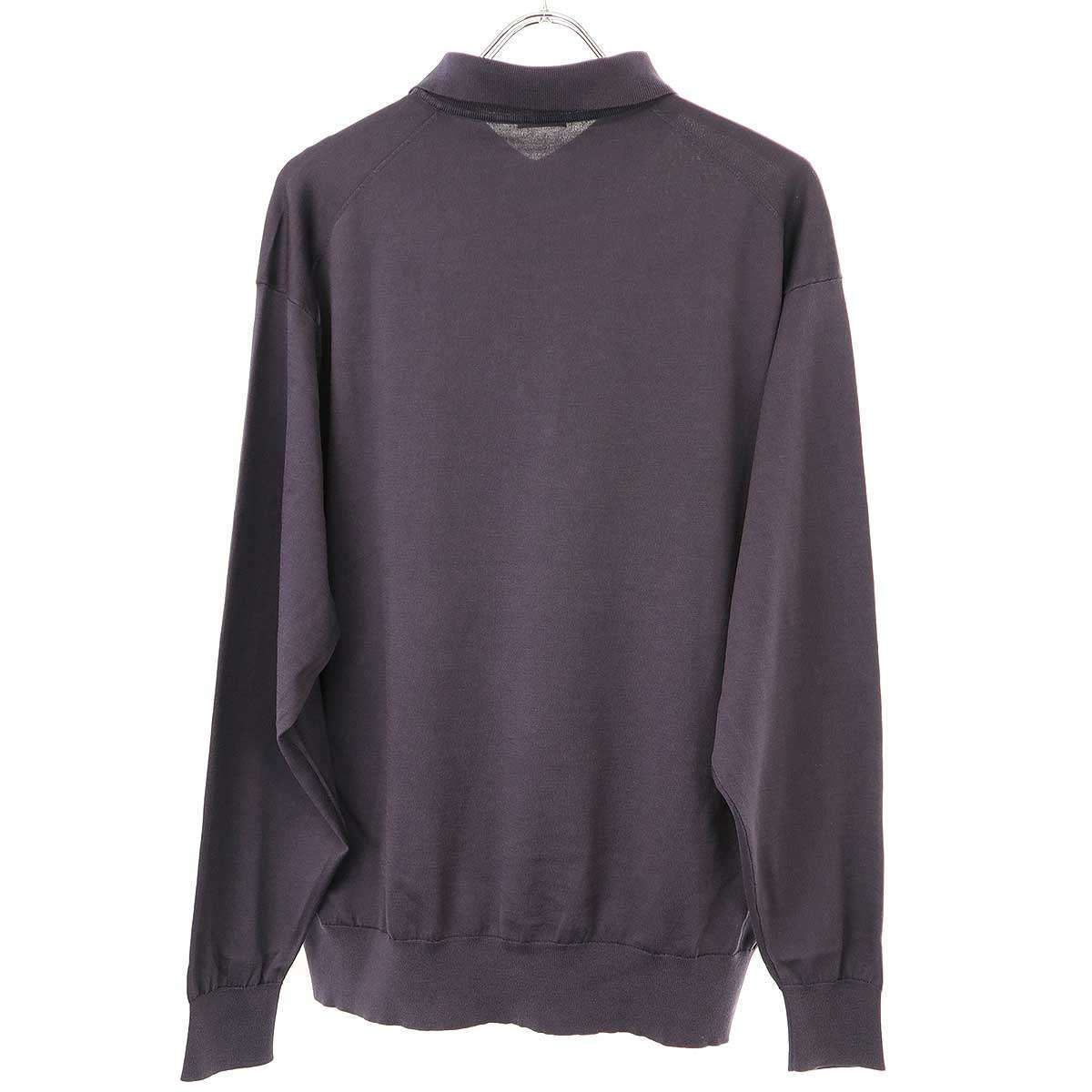 COMOLI(コモリ)18G長袖ニットポロ fade navy (X01-06023） | Pay ID