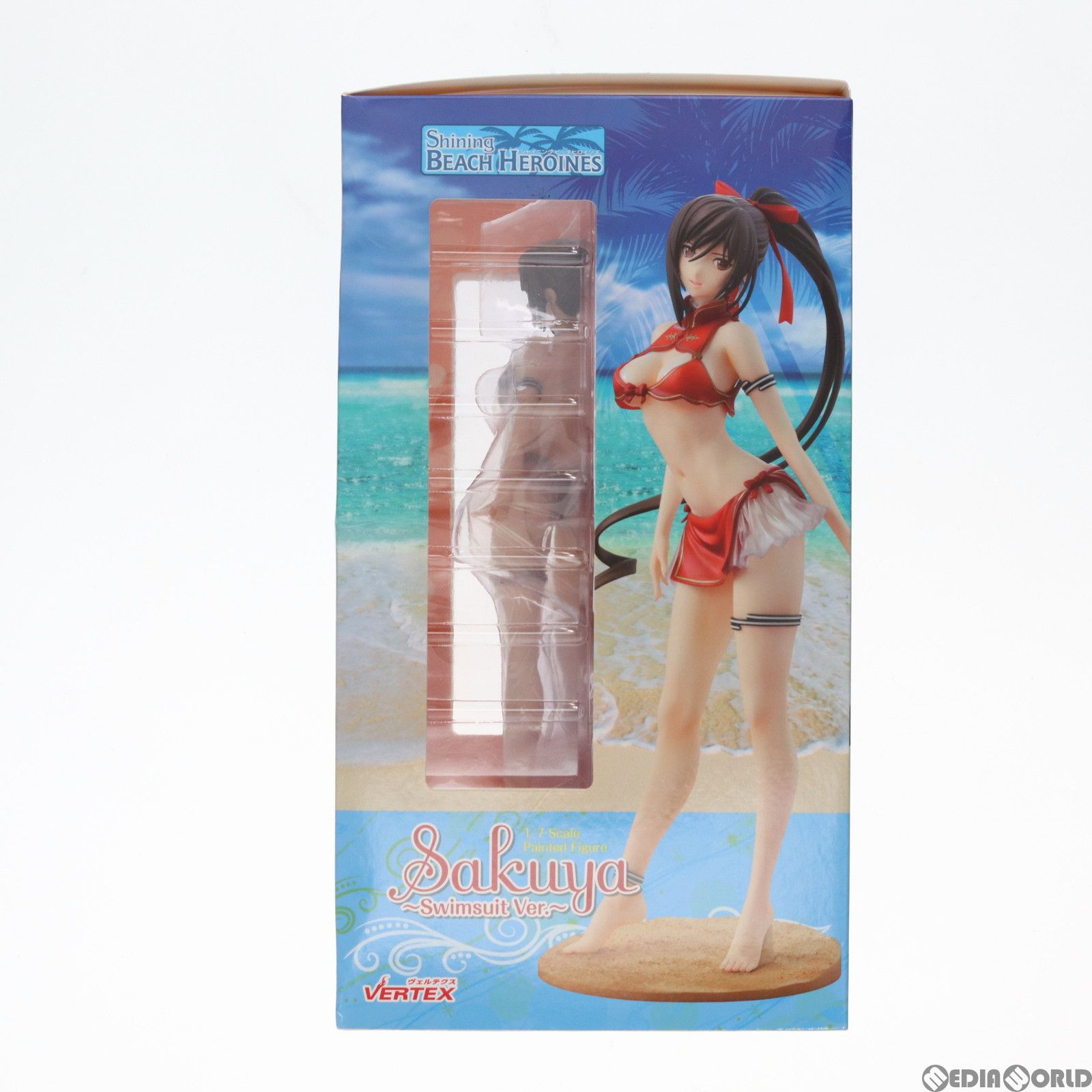 イラストカードセット無し シャイニング・ビーチヒロインズ サクヤ-水着Ver.- シャイニング・ブレイド 1/7 完成品 フィギュア ヴェルテクス 限界露出でセクシーすぎる！『シャイニング・ビーチヒロインズ