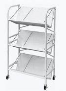 高耐荷重傾斜ファイルワゴン3段 新古品 RAK-179