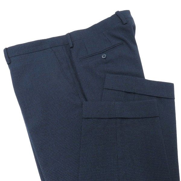 anc ラルディーニ LARDINI シングルスーツ 56 紺 黒 S2B チェック ブートニエール付き イタリア製 メンズ 959476 KANDAIZUMI_COM