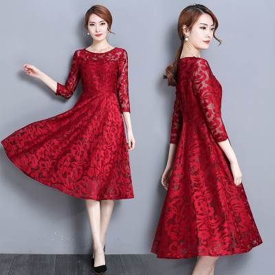 種類12：ブルー/L ドレス ワンピース パーティードレス レース