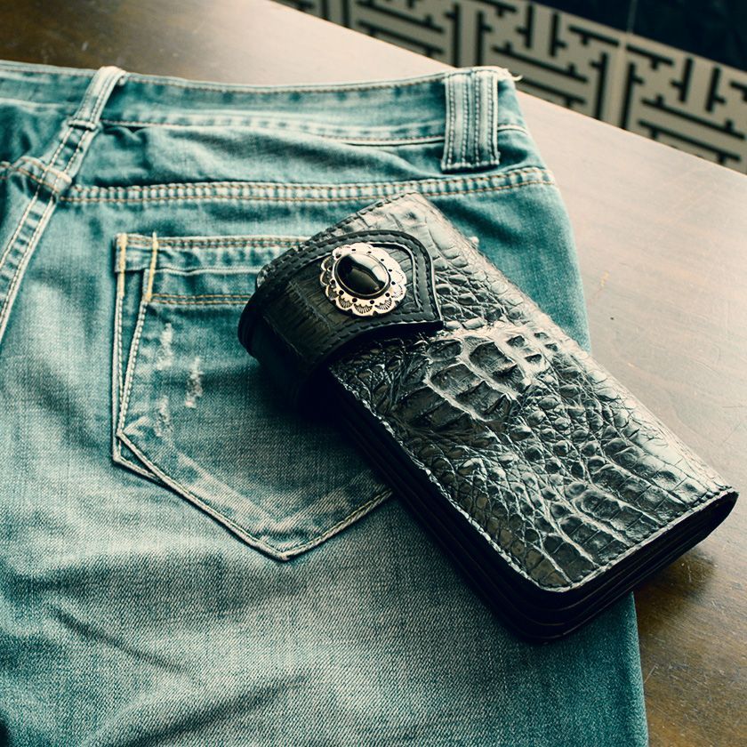 コンチョシルバー925/天然ターコイズ・オニキス/フレアデザイン