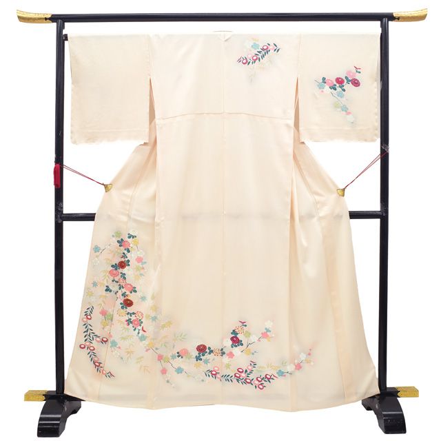 中古】 訪問着 単衣 着物 リサイクル 正絹 春 秋 フォーマル