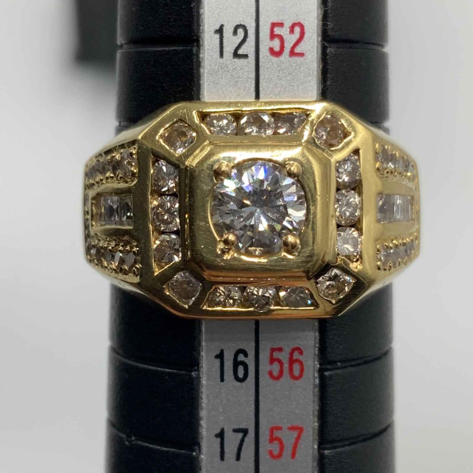 K18K 18金 印台 ダイヤモンドリング 6.7g 0.528ct 1ct 約14号 - メルカリ