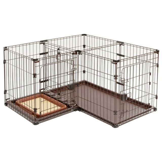 ペティオ Petio トイレのしつけが出来る ドッグルームサークル 2Way 小型犬用 トイレスペース付き 本体