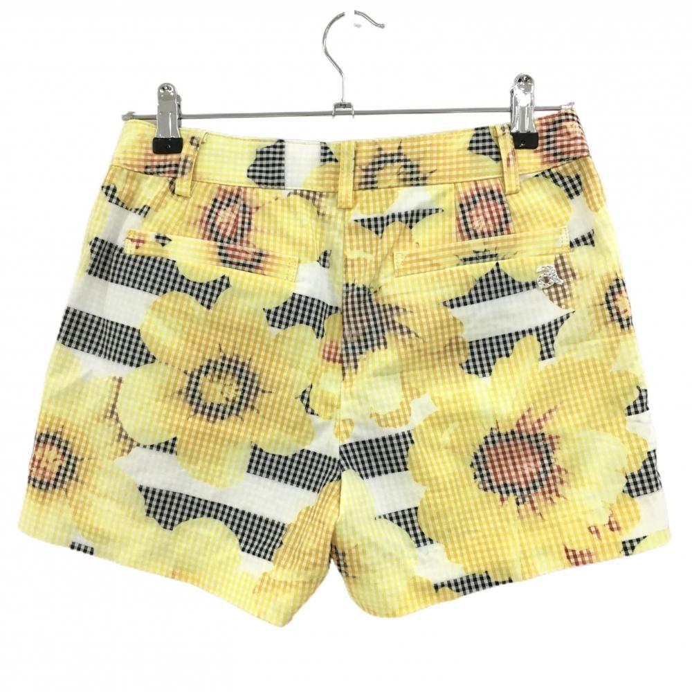 archivio - coco 中古 アルチビオ archivio レディース ショートパンツ 38(M) 白×黄 ホワイト×イエロー 裏地付き 花柄 archivio - coco 中古 アルチビオ archivio レディース ショート