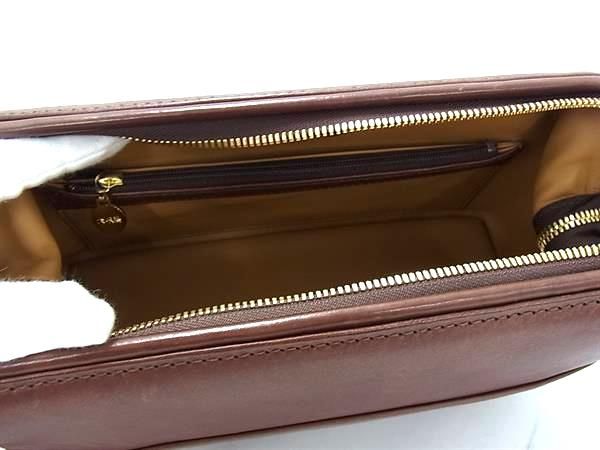 □極美品□ 大峡製鞄 オオバセイホウ レザー 枕ポーチ クラッチバッグ  