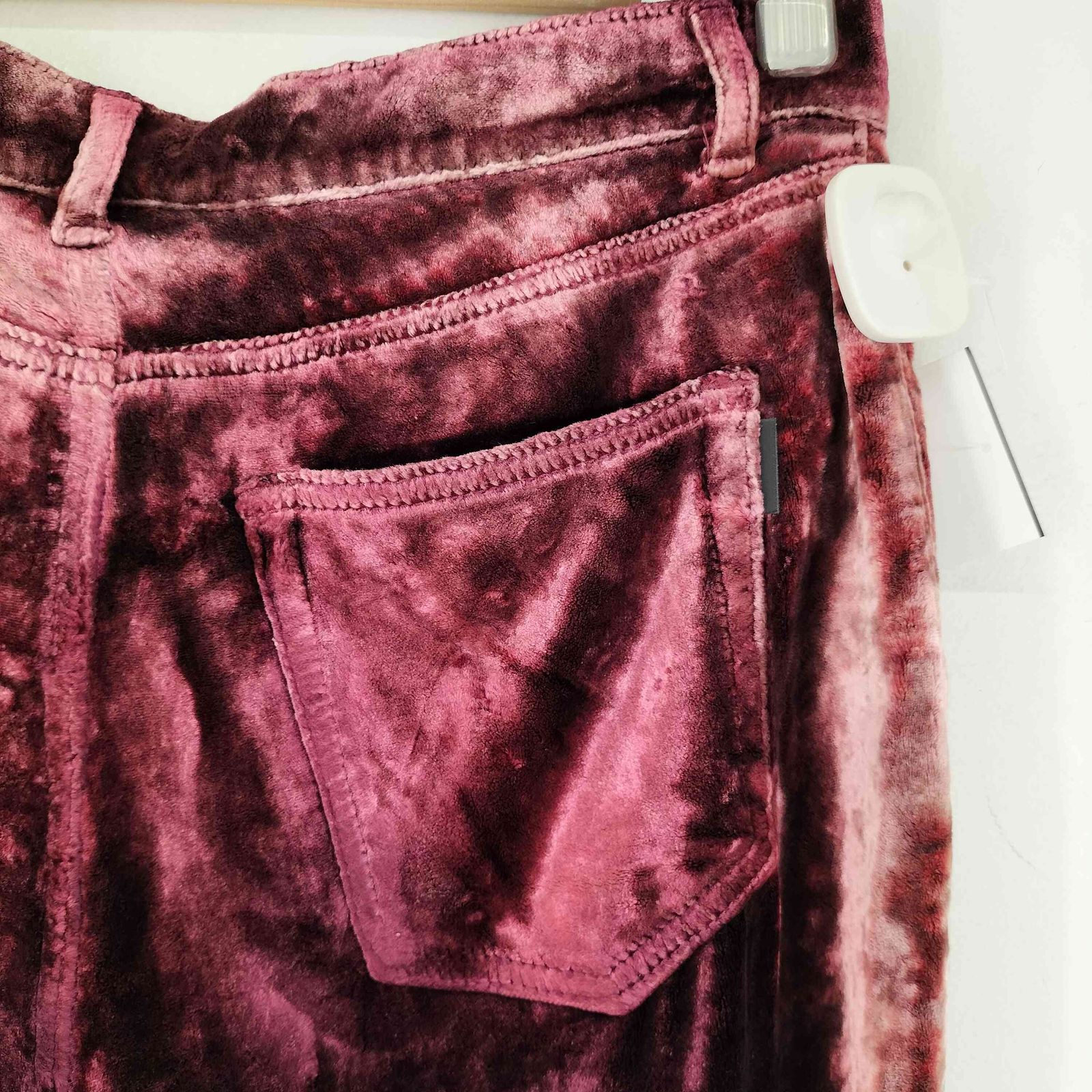 サンローラン　パンツ　ベロア サンローランパリ SAINT LAURENT PARIS Burgundy Velvet Pants