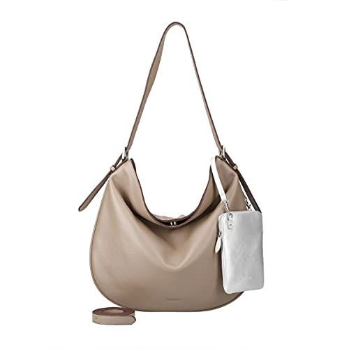 TAUPE [バルコス] レザーショルダーバッグ＜シュリンクレザー