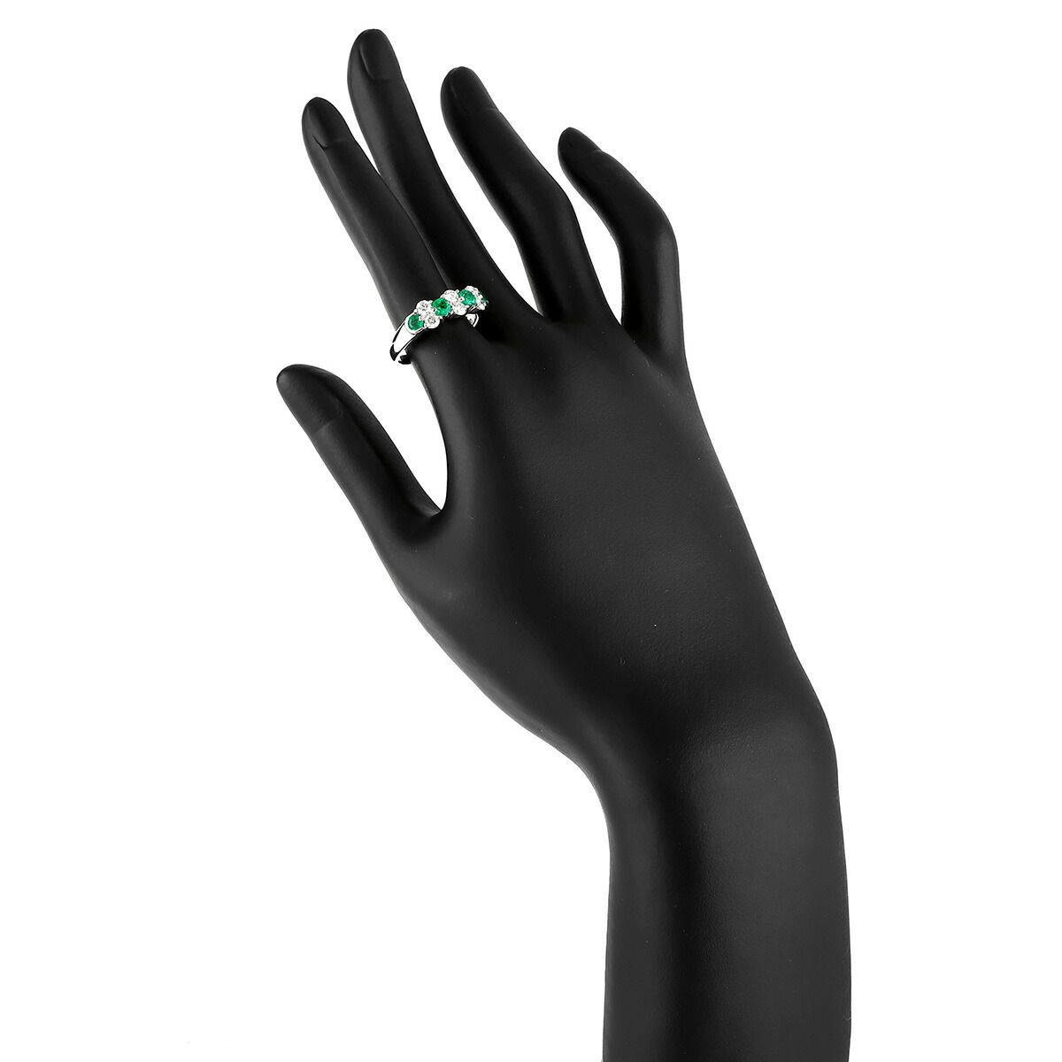 リング 指輪 エメラルド 0.55ct ダイヤモンド 0.48ct Pt900 13号 中古  