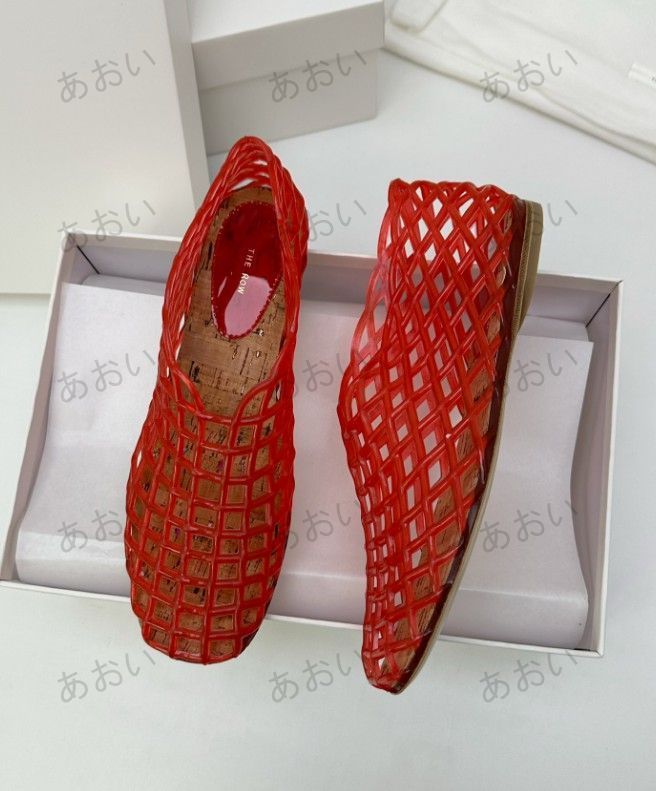 p*)様 ⭐︎THE ROW フラットサンダル/赤/サイズ35 新品⭐︎THE ROW フラットサンダル/赤/サイズ35