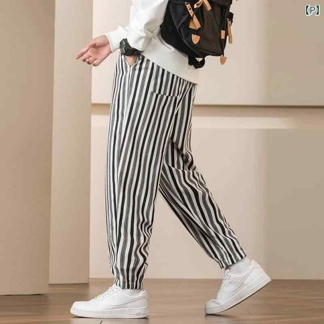 種類104：2XL/I：グレー メンズ ファッション 服  オシャレ シンプル 大人 かっこいい 大きいサイズ ストリート 紳士服  春 パンツ カジュアル 快適 プリント タイ アップ