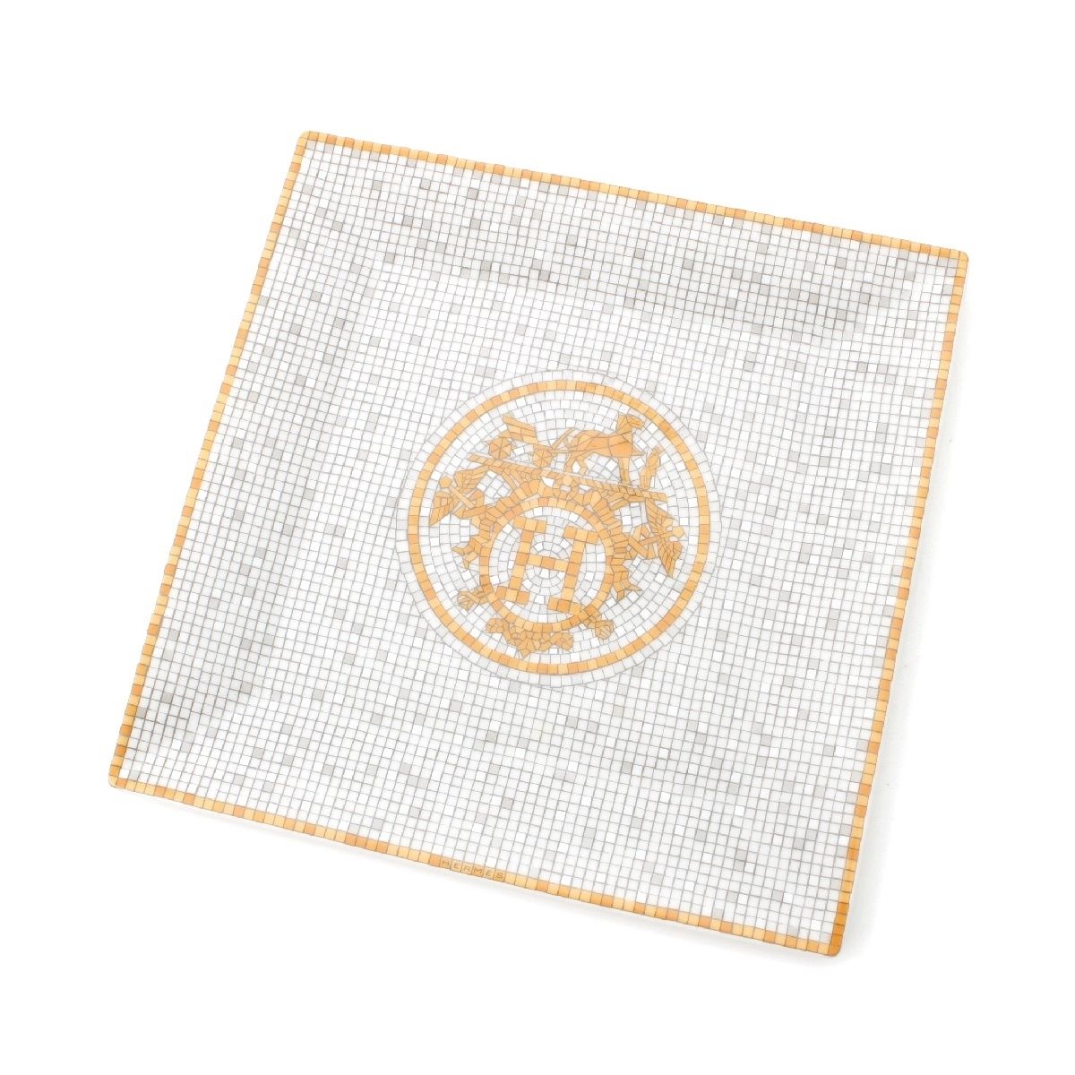 エルメス MOSAIQUE Au24 モザイク スクエア プレート 骨董品 皿