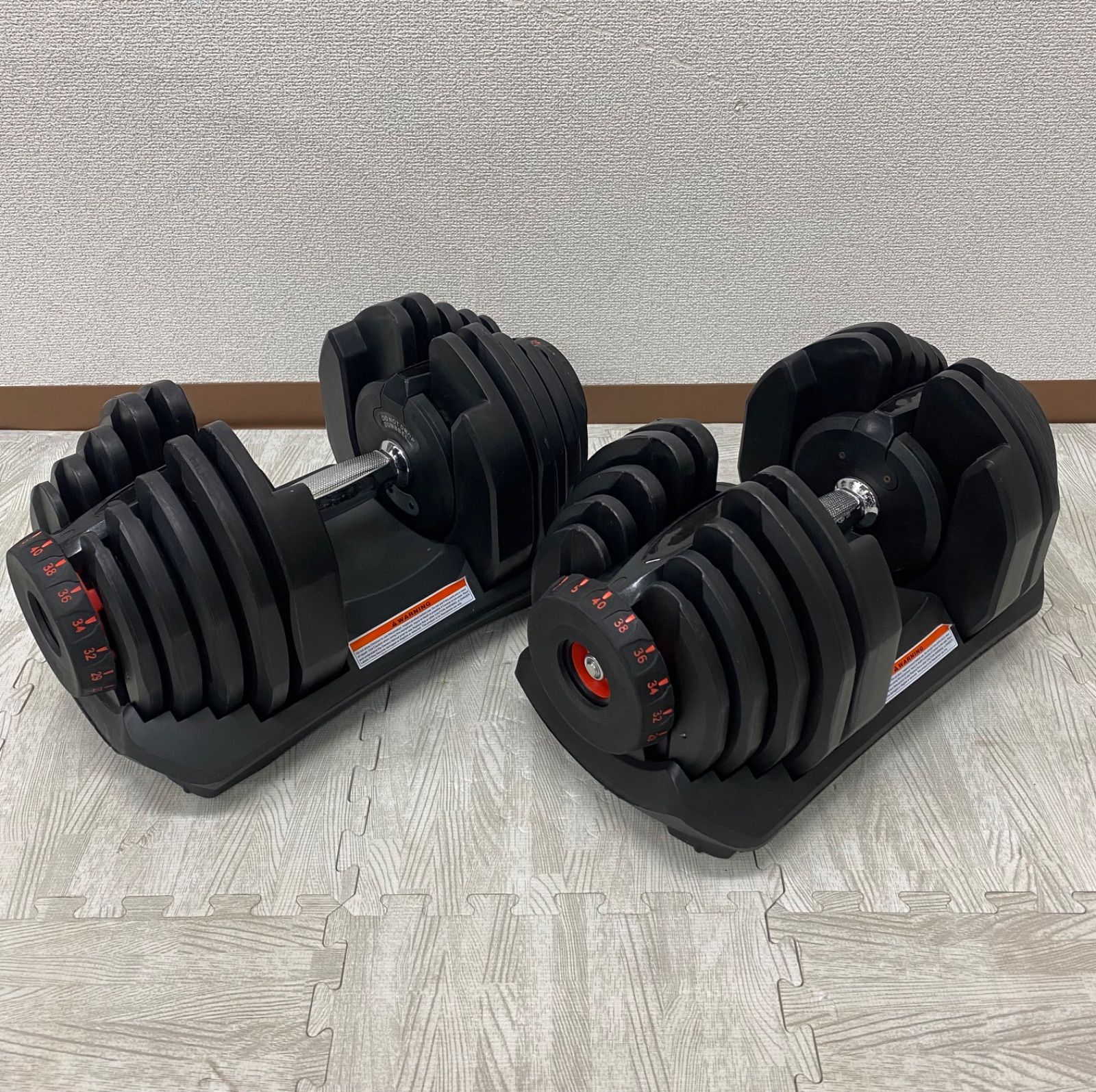 【引取歓迎】①可変式ダンベル 40kg TOP FILM ダンベル 可変式 40kg 2個セット 可変式ダンベル 多機能