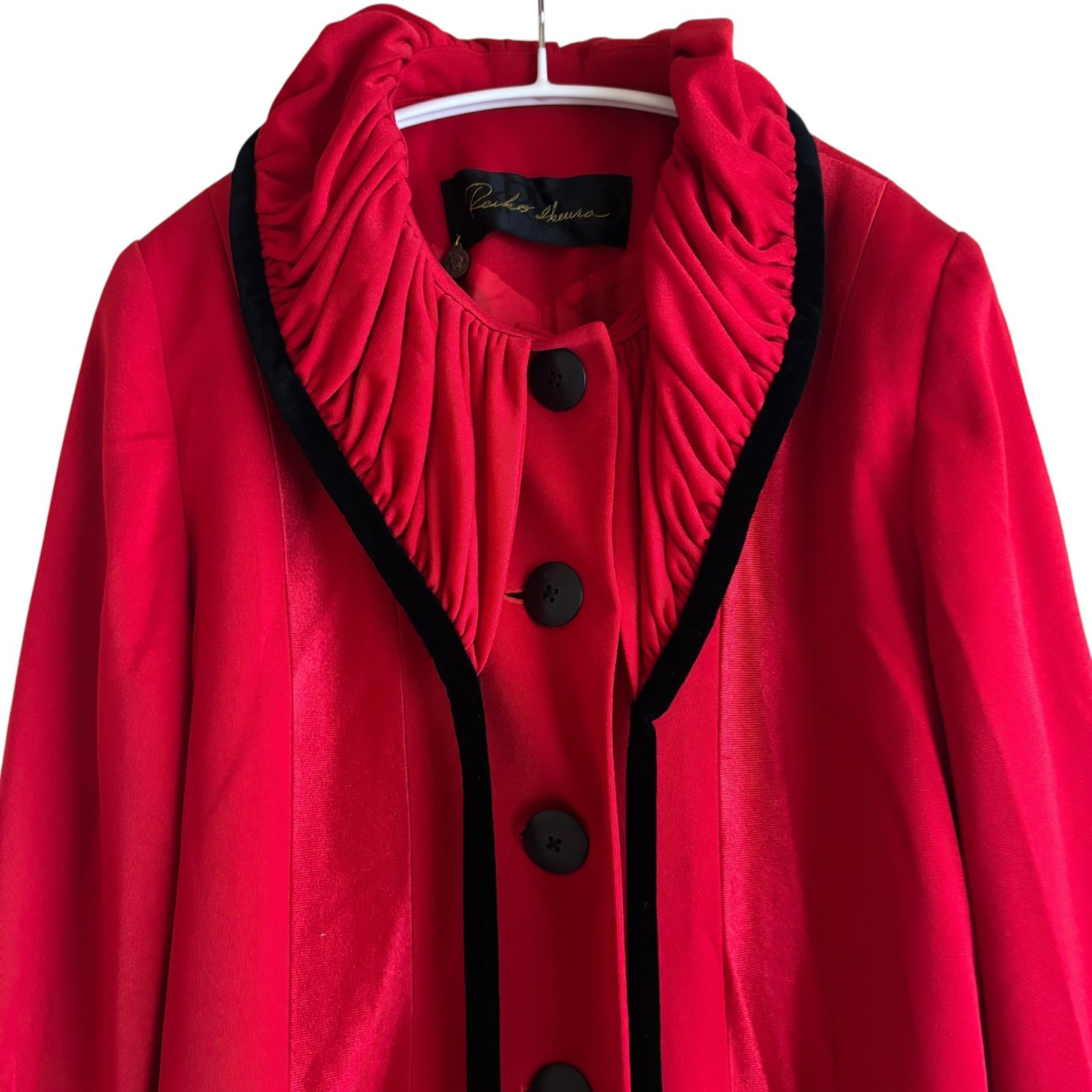 Z1420 Ms.REIKO ミズレイコ ロングコート レッド ブラック