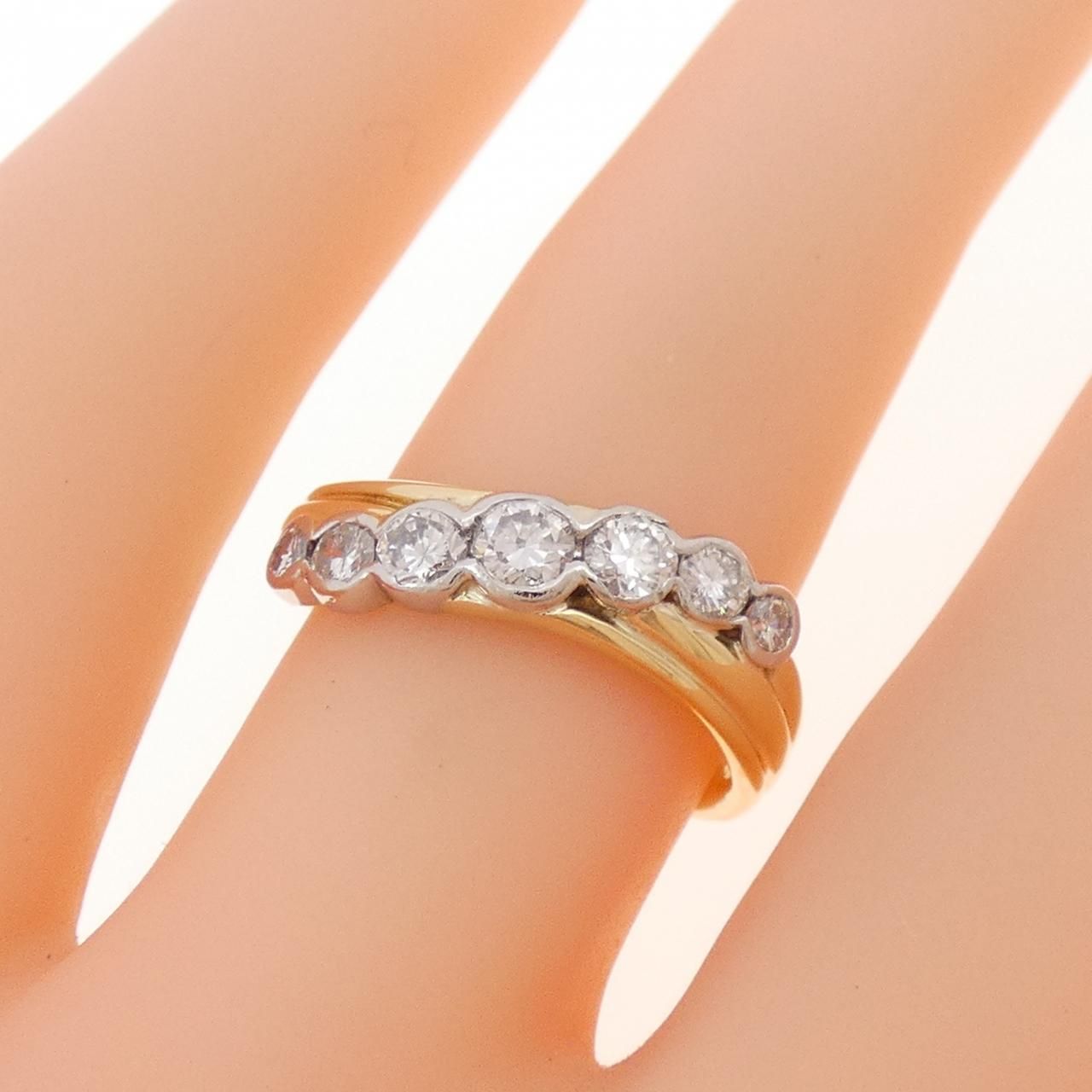 K18YG/PT900 ダイヤモンド リング 0.50CT - メルカリ