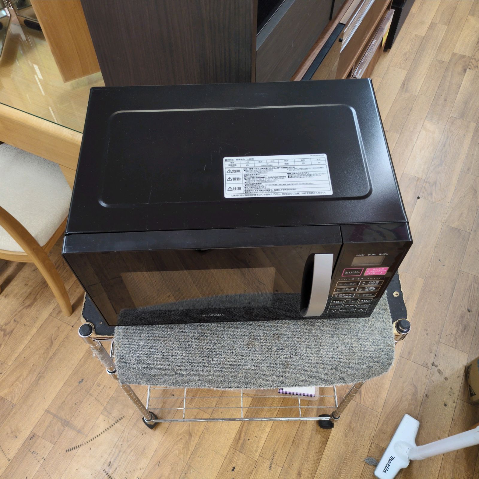 J533 ★2018年製★庫内に使用感★オーブンレンジ★アイリスオーヤマ★VAL-16T-B J533 ☆2018年製☆庫内に使用感☆オーブンレンジ☆アイリスオーヤマ