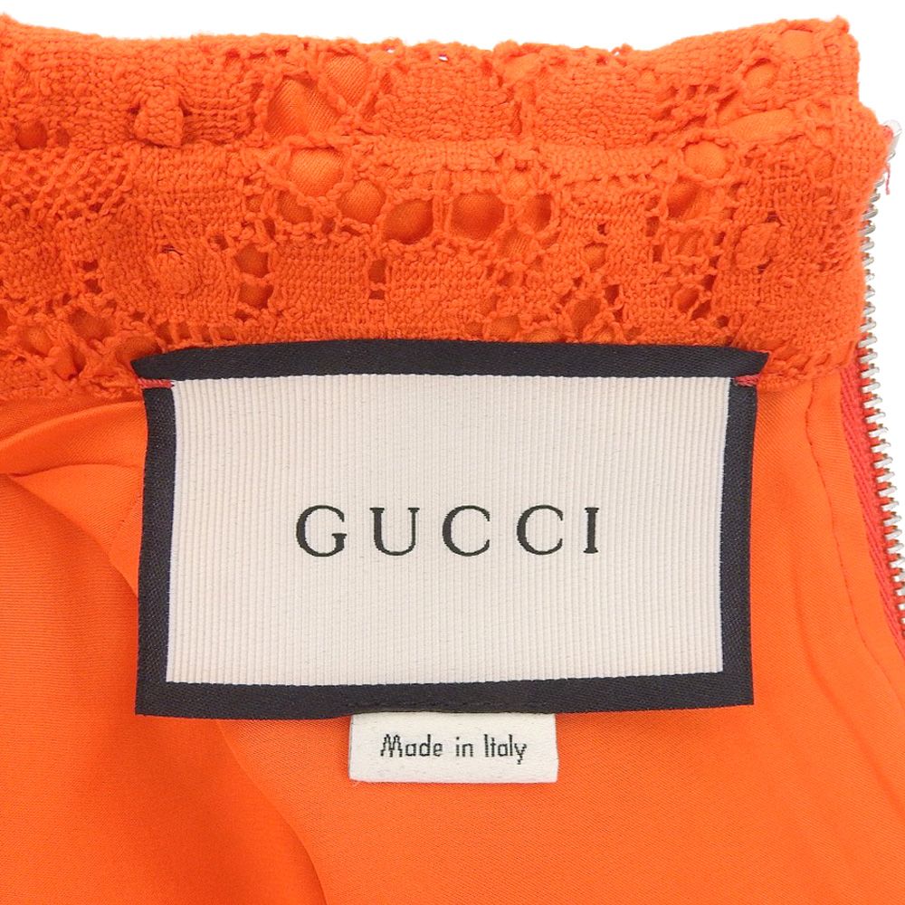 美品☆GUCCI 2019 膝丈ワンピース リボン S