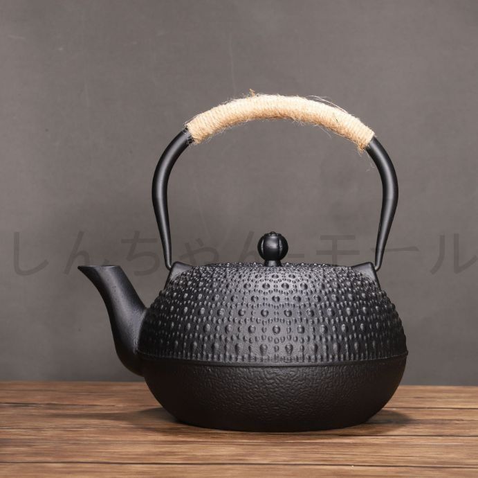 新品未使用】鉄器製 鉄瓶 1800ml 茶こし付き IH・直火対応 急須 やかん