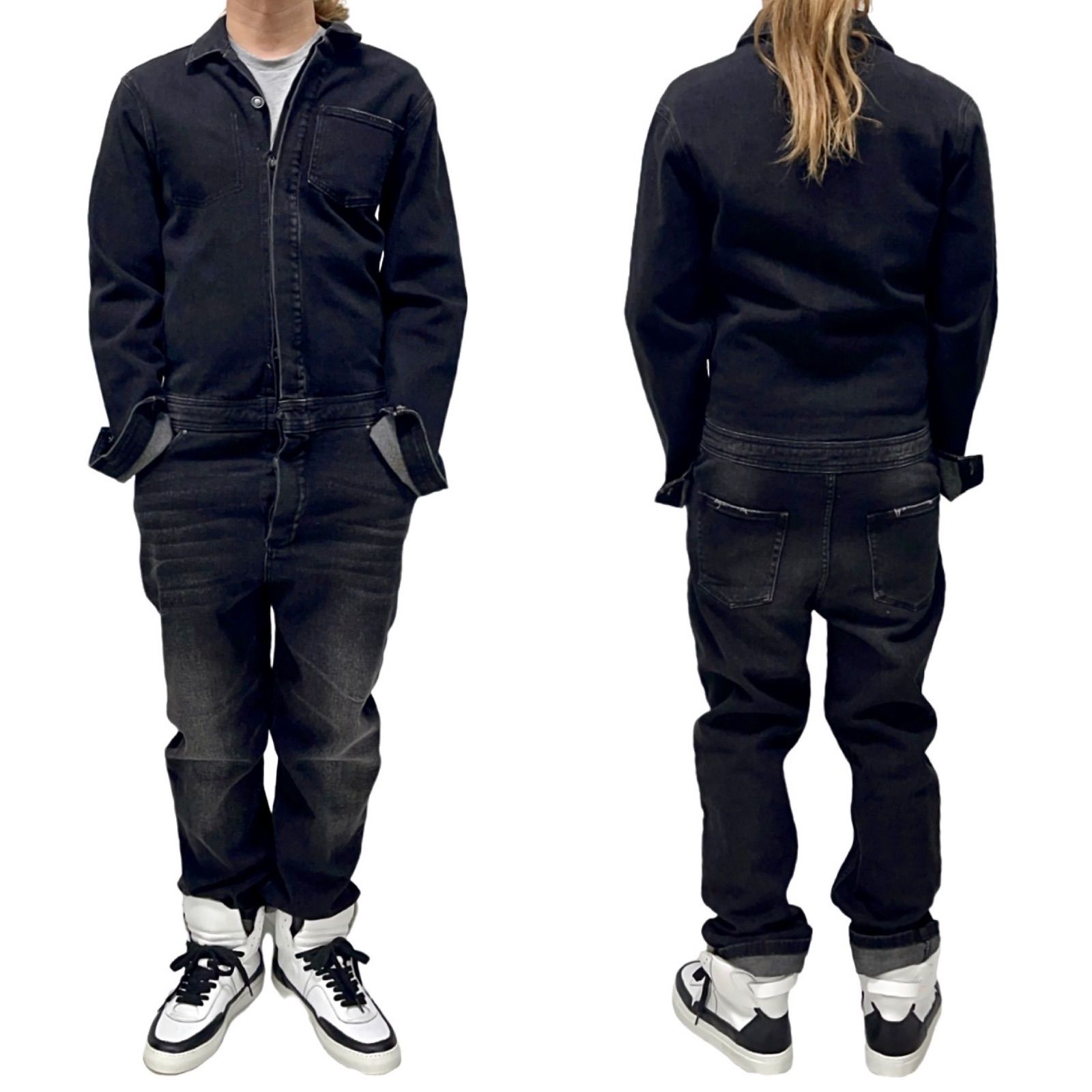 asos エイソス ビンテージ ウォッシュ加工 ストレッチ ブラック デニム 