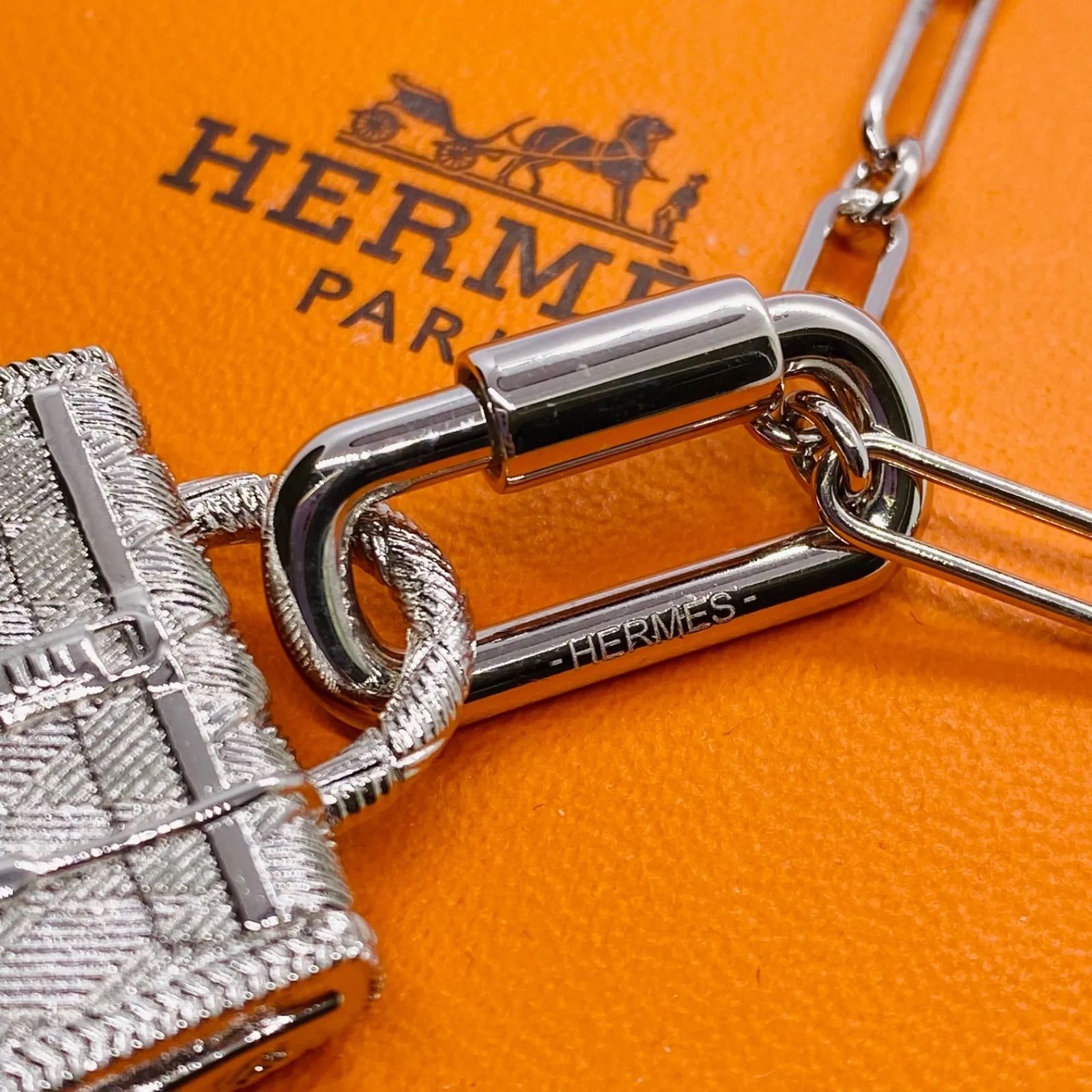 HERMES エルメス キュリオジテ ロングチェーン シルバー金具 新品未 ...