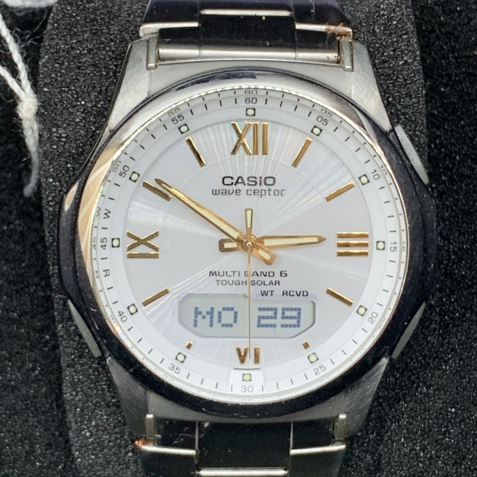 P423　可動　美品　CASIO カシオ wave captor ウェーブセプター WVA-M630D-7A2JF 腕時計 ソーラー電波時計 メンズ P423 可動 美品 CASIO カシオ wave captor ウェーブセプター WVA-M630D